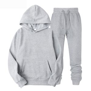 <b>Men's</b> 100% Cotton Breathable Lightweight Hooded Streetwear Jogging Training Suits Custom Designed Sportswear Plus Size Winter - Product Image 1