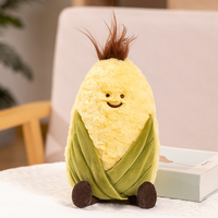 Kawaii Mini Fruit Knuffels 20Cm Gevulde Maïs Watermeloen Pluche Kinderen Knuffels Promotiedier