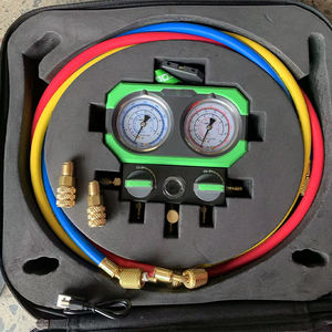 एयर कंडीशनर आउटडोर उपयोग के लिए तेल से भरा हुआ शॉकप्रूफ डुअल गेज सेट MG68-4 एयर कंडीशनर आउटडोर उपयोग करें (प्लास्टिक) - Product Image 5