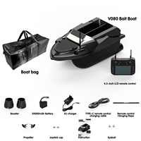 Bateau RC GPS professionnel de qualité hobby V080, portée de 800 m, capacité de charge lourde de 3 kg, 180 points