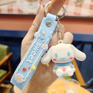 Llavero de Silicona con Diseño de Kuromi Melody Sanrio, Lindo Llavero de Dibujos Animados con Forma de Rana, Perro, Pingüino, para Bolsos de Mujer, Venta al por Mayor - Product Image 6