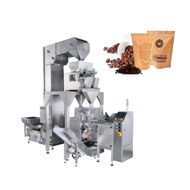 Factory Price Auto Nitrogen Flush Pre-made Bag Coffee Bean Packing Machine