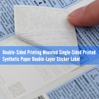 Autocollants adhésifs personnalisés avec code QR, imprimés recto-verso, papier synthétique laminé, double couche, forte adhérence