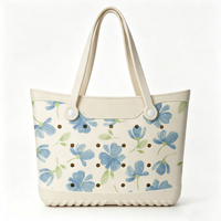 Sac à bandoulière carré en EVA imperméable personnalisable, couleur unie, sac fourre-tout léger en maille, sac à main ouvert, résistant aux taches, sac de plage