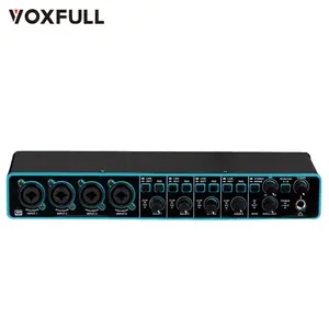 Voxfull Máy Trộn DJ 4 Kênh 4X4 24 Bit 192 KHz Mini UMC404 Máy Thu Âm Thẻ Âm Thanh Podcast Nhạc Cụ Phòng Thu