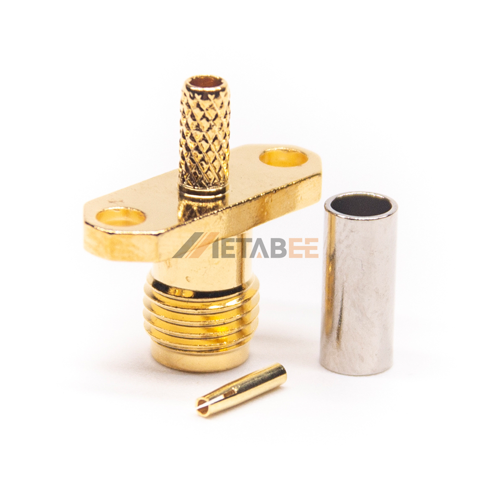 SMA Direct Receptacle 2Hole Crp 50 Ohms Cu RF