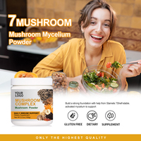 Poudre d'extrait de champignon puissant 6 en 1 30% bêta-glucane-Lions Mane, Reishi, Cordyceps, Chaga, queue de dinde, Maitake