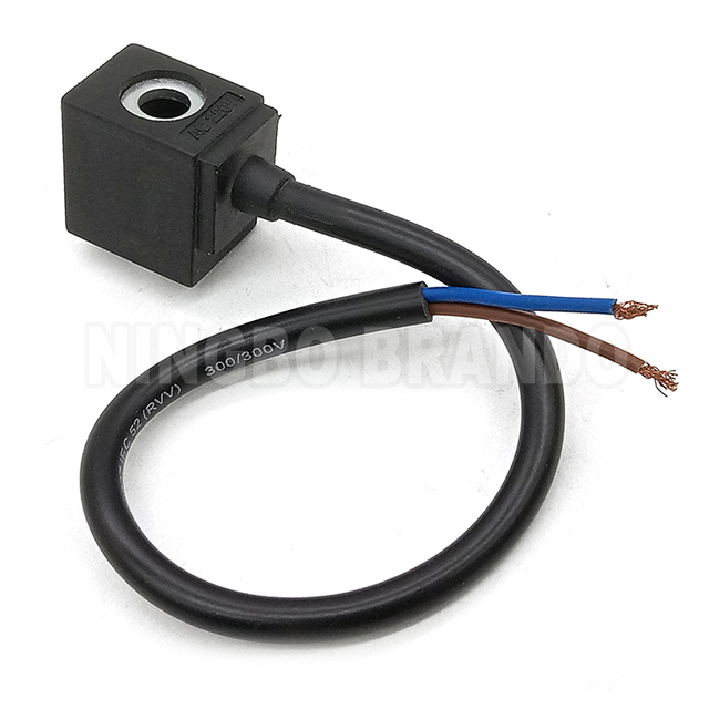 8mm Hole 4V100 Series Pneumatic Solenoid Valve Coil With Cable Wire 12V 24V DC 110V 220V AC 2.8W 3VA