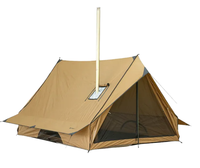 Tente carrée thermique légère 1-2 personnes, imperméable, pour l'hiver, le backpacking, avec cheminée, pour le camping en plein air et les événements sur la plage