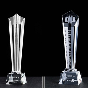 Trophée pyramidal exclusif en cristal 3D vierge en forme de pouce, gravé à la main avec logo personnalisé, vente en gros Oneway - Product Image 5