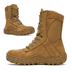 Chaussures de randonnée et de chasse en plein air, hautes, légères, résistantes, en cuir marron, confortables, camouflage, bottes tactiques personnalisées pour hommes - Product Image 2