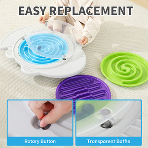 Planche d'équilibre en plastique NEEUU pour enfants, 20 pouces, motif poisson, 2 balles, 3 planches labyrinthes de rechange, planches d'équilibre pour tout-petits, entraînement sensoriel - Product Image 3