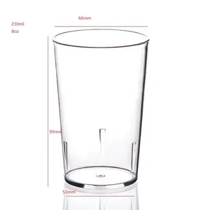 Food Grade Heat Resistant 8 unzen Polystyrene Plastic Drinking Cup