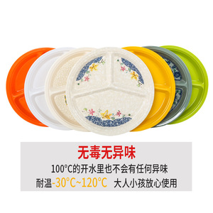 จานเมลามีนแบบกลม 3 หรือ 4 ช่อง ปลอดสาร BPA สำหรับร้านอาหาร - Product Image 2