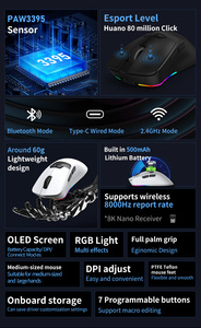 Di động OEM không dây sạc kép 1K Chuột chơi game, với ánh sáng RGB mát mẻ, thích hợp cho cả chơi game và sử dụng văn phòng. - Product Image 2