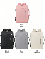 Sac à dos pour ordinateur portable en polyester neutre, fermeture éclair, grande capacité, imperméable, pour affaires et voyages, avec bretelles ergonomiques