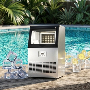 BLG Small Commercial <b>Ice</b> <b>Maker</b> 40kg/day Capacity Automatic Defrost Anti-Fog Doors Energy Efficiency A++ Beautiful Cubes for BLG- - Product Image 1