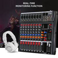 Xtuga CT80X Console de Mixage Professionnelle 8 Canaux Audio Cartes Son Mixeurs