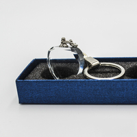Porte-clés personnalisé en forme de cœur, gravure Laser 3D en verre, cristal, pour cadeaux du jour commémoratif, 1 pièce