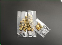 Sachet d'emballage alimentaire thermoscellé transparent mat avec fermeture arrière, pour biscuits et bonbons, anti-odeur