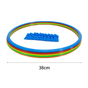 Set di Anelli per Salto Hopscotch in Plastica Resistente, Colore Personalizzabile, Attrezzatura per Allenamento Sensoriale per Bambini, Giocattolo per Parco Trampolino Interno ed Esterno - Product Image 4