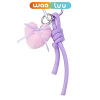 WAALUU mode doux Cool rouge en peluche amour samouraï épée cercueil perle porte-clés sac pendentif