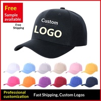 Casquettes de baseball classiques unisexes pour adultes de haute qualité, 6 panneaux, visière plate, 100% coton, avec boucle en cuivre argenté, bouton pression, fabrication mécanique