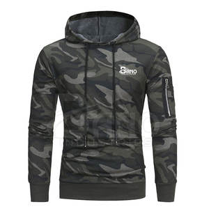 Temporada de otoño Sudaderas con capucha de gimnasio de alta calidad para hombres Diseño de cremallera informal hecho a medida Cómodo teñido liso con capucha - Product Image 1