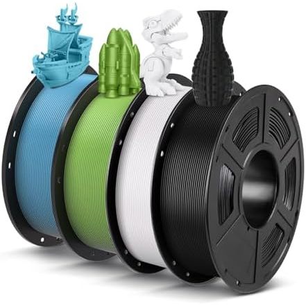 4*1kg Pla Black  White  Spring Leaf  Tropical Turquoise