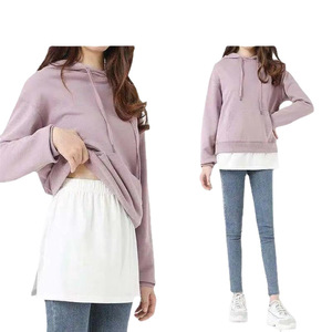 เสื้อสเวตเตอร์เบสเลเยอร์กระโปรงสีดำสีขาวสีเทาโพลีเอสเตอร์ยืดหยุ่นไม่บางจนมองทะลุได้สำหรับสวมใส่ในฤดูใบไม้ผลิฤดูใบไม้ร่วง - Product Image 5