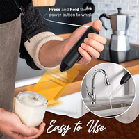 Mousseur à lait portable pour café-Mélangeur électrique à main, mini mélangeur de boissons, fouet et mousseur à café, cafetière