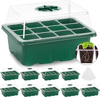 Plateaux de semis 60 cellules avec dôme d'humidification, kit de plateaux de pépinière épaissis pour jardin domestique