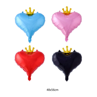 Ballon en feuille d'aluminium en forme de cœur pour la décoration de fête