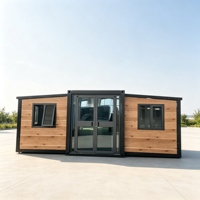 Maison conteneur extensible Shinestone 20 pieds, modulaire à double aile, préfabriquée pour usage résidentiel