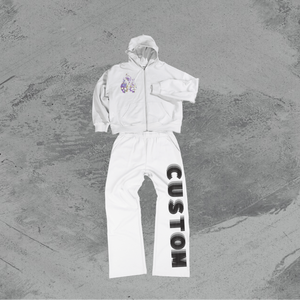 Conjunto de sudadera con capucha y pantalones de entrenamiento con cremallera informal transpirable y respetuoso con el medio ambiente para hombre - Product Image 4