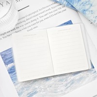 Carnet A7 Blue Tide Gel avec pages quadrillées, mini carnet portable léger et frais pour étudiants, vente en gros