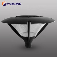 Yaolong IP66 évalué rond LED réverbère solaire avec la lampe de jardin d'alimentation électrique unique de poteau en aluminium