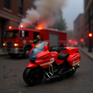 Moto Emergency Clutch Diecast Motorcycle Toy 13cm <b>Fire</b> Rescue Model for Kids - Product Image 3