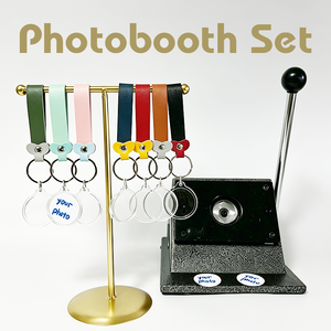 Kit de Estación de Llaveros para Photobooth, Recuerdo de Boda, Cortador Circular, Fabricante Personalizado, Llavero de Cuero para Invitados, Marco de Fotos Redondo de Acrílico de 35mm - Product Image 1