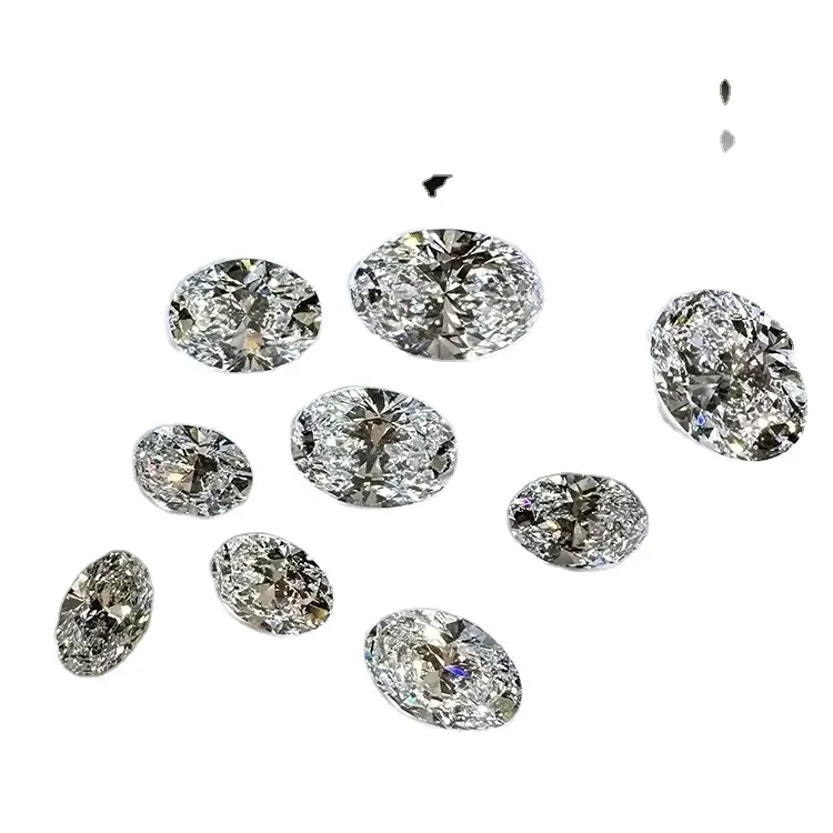 3.46ctラボ成長ダイヤモンド、E、VS1、3EX、IGI SH、オーバルカット