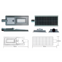 Farola LED Solar DC para Carreteras, IP66, Certificación CCC, CE, RoHS, Batería Lifepo4, Pantalla de Aluminio y Plástico, Garantía de 5 Años