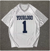Maillot de football pour hommes personnalisé de haute qualité T-Shirts Streetwear Boxy Tack sergé brodé Patch surdimensionné Sports Football Jersey