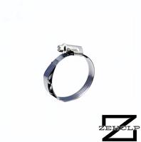 Collier de serrage allemand en acier inoxydable 304 poli miroir à tête décalée, bande lisse non perforée, DIN 3017, pour espaces restreints, W4, personnalisé, vente en gros