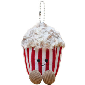Porte-clés pendentif plat en forme de cornes de balle Jelly Fun, décoration de sac, jouet en peluche, cadeau, rembourré en coton PP, emballage en filet, unisexe, vente en gros - Product Image 5