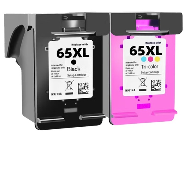 Remanufactured 65XL Black/Color Ink Cartridge/ Continuous Ink Supply for HP DJ 2620 2640 2655 3700 3720 3752 2655 3721 5020