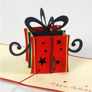 الأكثر مبيعًا هدية عيد ميلاد رومانسية مع بطاقات منبثقة ثلاثية الأبعاد-صندوق ثلاثي الأبعاد لطيف للهدايا في بطاقة تهنئة فاخرة عالية الجودة