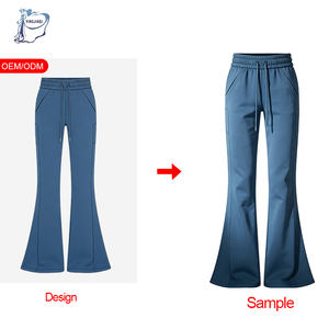 Dernier design – <span class=keywords><strong>Pantalon</strong></span> de jogging décontracté à jambe large pour <span class=keywords><strong>femme</strong></span> – Vente en gros d'usine – <span class=keywords><strong>Pantalon</strong></span> long personnalisé pour <span class=keywords><strong>femme</strong></span> - Product Image 1