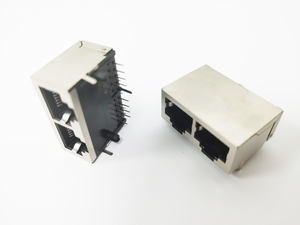 10P8Cサイドエントリー<span class=keywords><strong>2</strong></span>ポートRJ45ジャック一体型コネクタ - Product Image 4