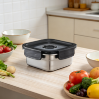 Conteneur alimentaire en acier inoxydable durable, hermétique, antibactérien, anti-fuite, sous vide, respectueux de l'environnement, de qualité alimentaire, Longstar