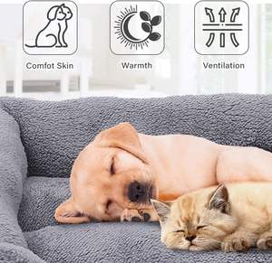 Lit pour chien respirant de haute qualité, double usage, double face, accessoires pour animaux de compagnie, grand lit rectangulaire pour chiens et chats - Product Image 4